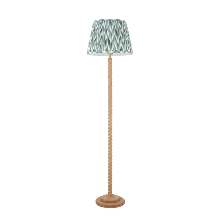 125403 Twist &amp; ZigZag 40cm Floor Lamp Wood Green