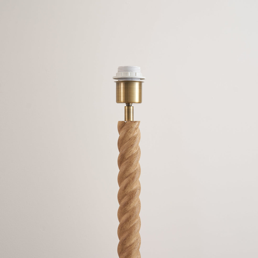 125404 Twist &amp; Leaf 40cm Floor Lamp Wood Green