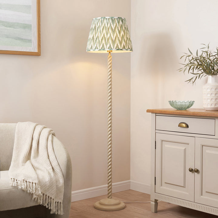 125405 Twist &amp; ZigZag 40cm Floor Lamp White Green