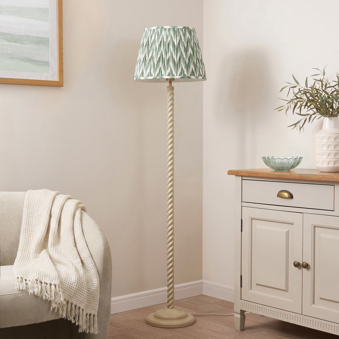 125405 Twist &amp; ZigZag 40cm Floor Lamp White Green