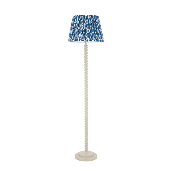 125406 Twist &amp; Ikat 40cm Floor Lamp White Blue