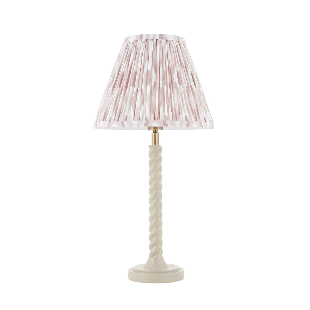 125414 Twist &amp; Ikat 25cm Table Lamp White