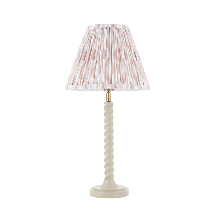 125414 Twist &amp; Ikat 25cm Table Lamp White