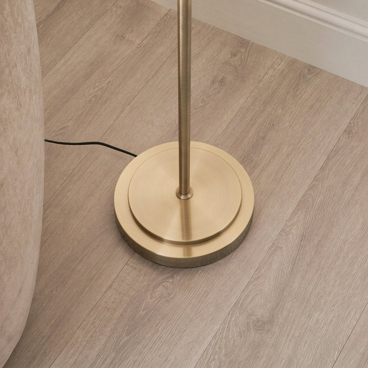 125419 Arlo &amp; Avalon 52cm Floor Lamp Brass