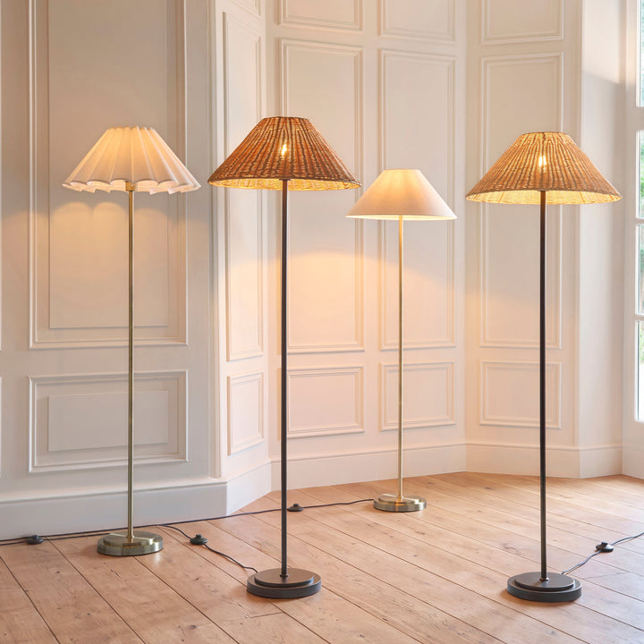 125419 Arlo &amp; Avalon 52cm Floor Lamp Brass