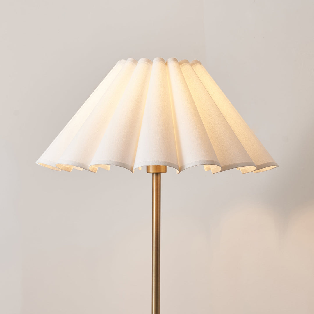 125420 Arlo &amp; Ayla 53cm Floor Lamp Brass White