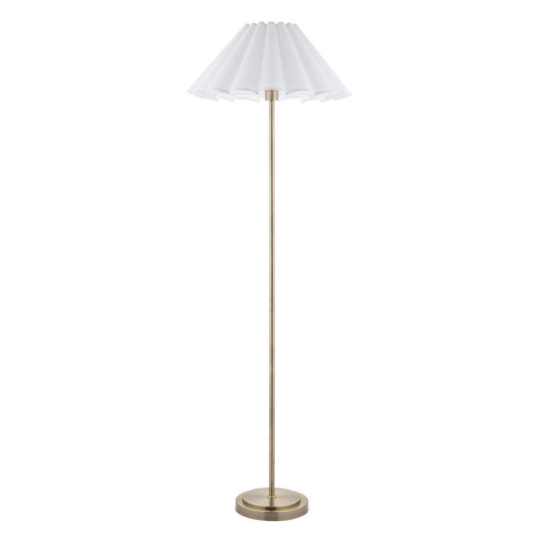 125420 Arlo &amp; Ayla 53cm Floor Lamp Brass White