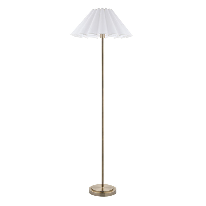 125420 Arlo &amp; Ayla 53cm Floor Lamp Brass White