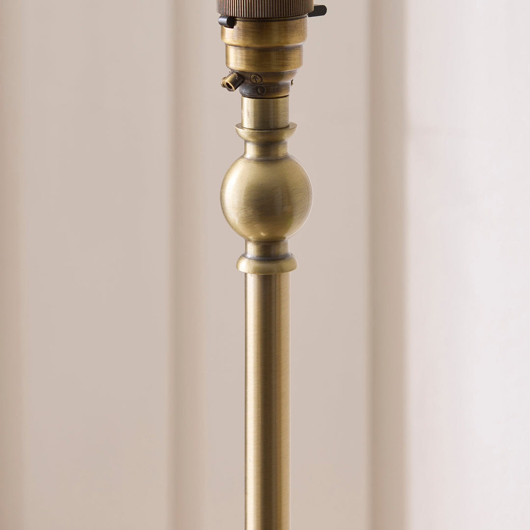 125429 Sylvie Floor Lamp Brass White