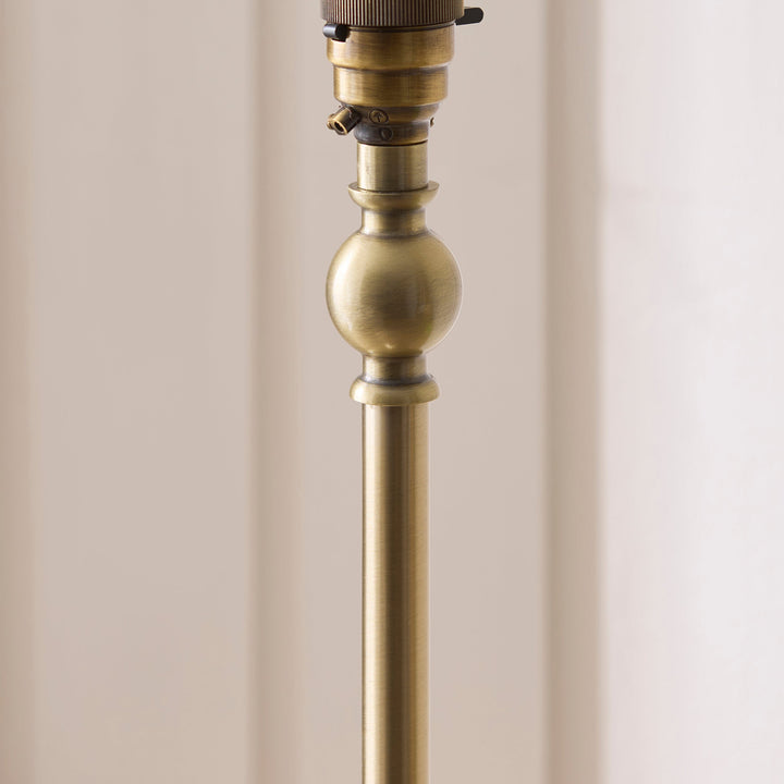 125429 Sylvie Floor Lamp Brass White