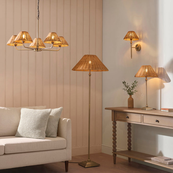 125440 Jericho Wall Light Brass