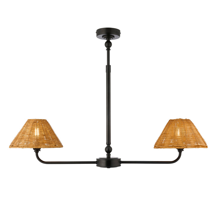 125447 Jericho 2 Light Pendant Black