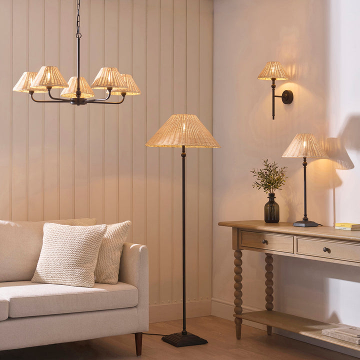 125449 Jericho Wall Light Black
