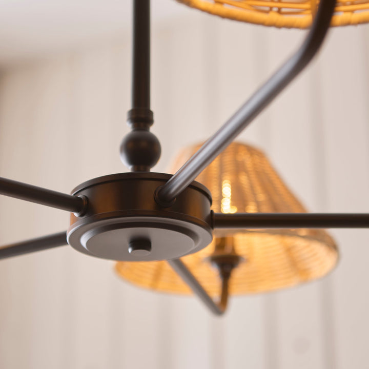 125455 Jericho 5 Light Pendant Black