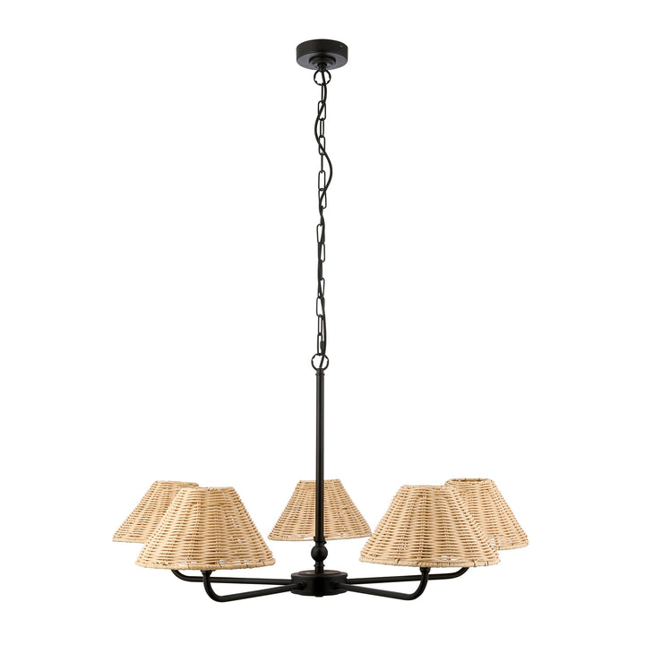 125455 Jericho 5 Light Pendant Black
