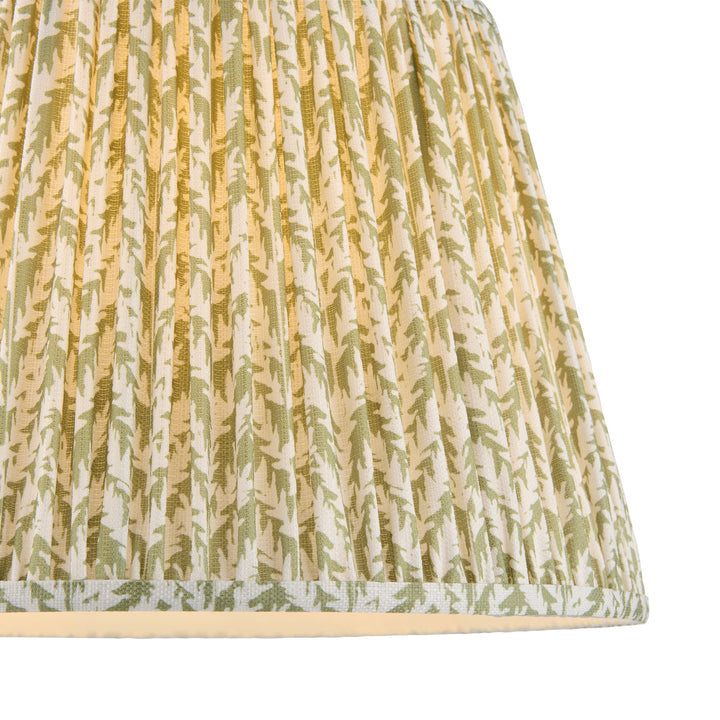 125460 Eltham &amp; Leaf 40cm Pendant Brass Green