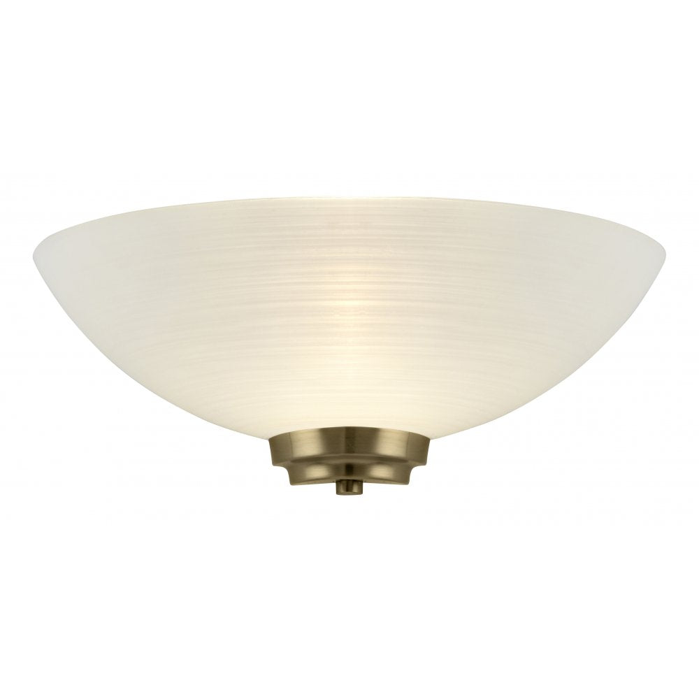 Endon WELLES-1WBAB 1 Light Wall Light In Antique Brass (S)