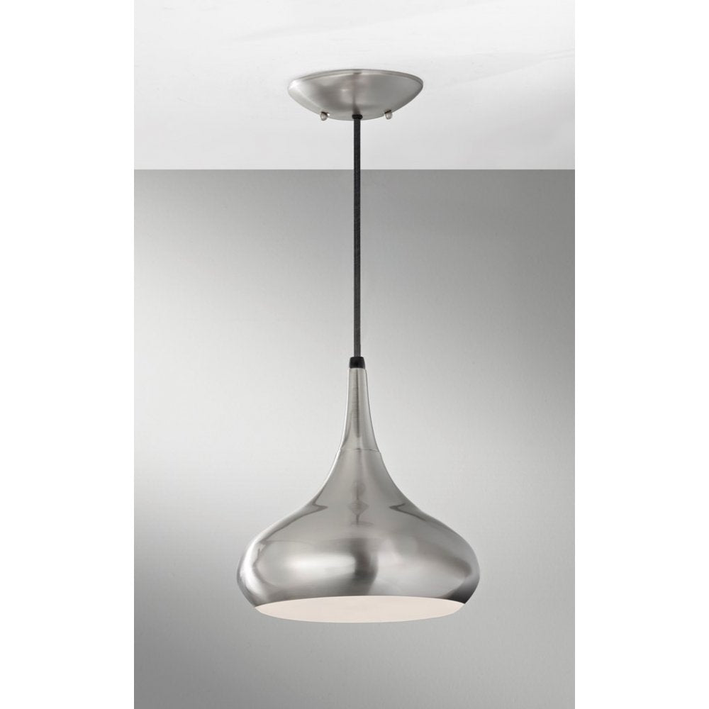 Feiss FE-BESO-P-M-BS Beso 1 Light Medium Pendant Brushed Steel (S)