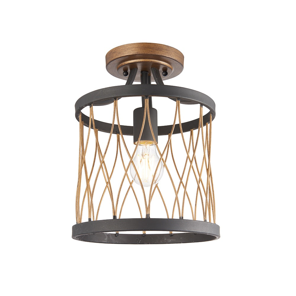 Endon 61497 Heston Indoor Semi Flush Single (S)