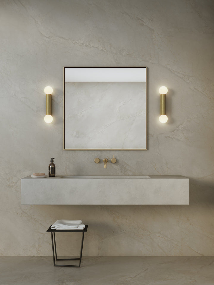 Astro 1459013 Ortona Bathroom Twin Wall Light Matt Brushed Brass