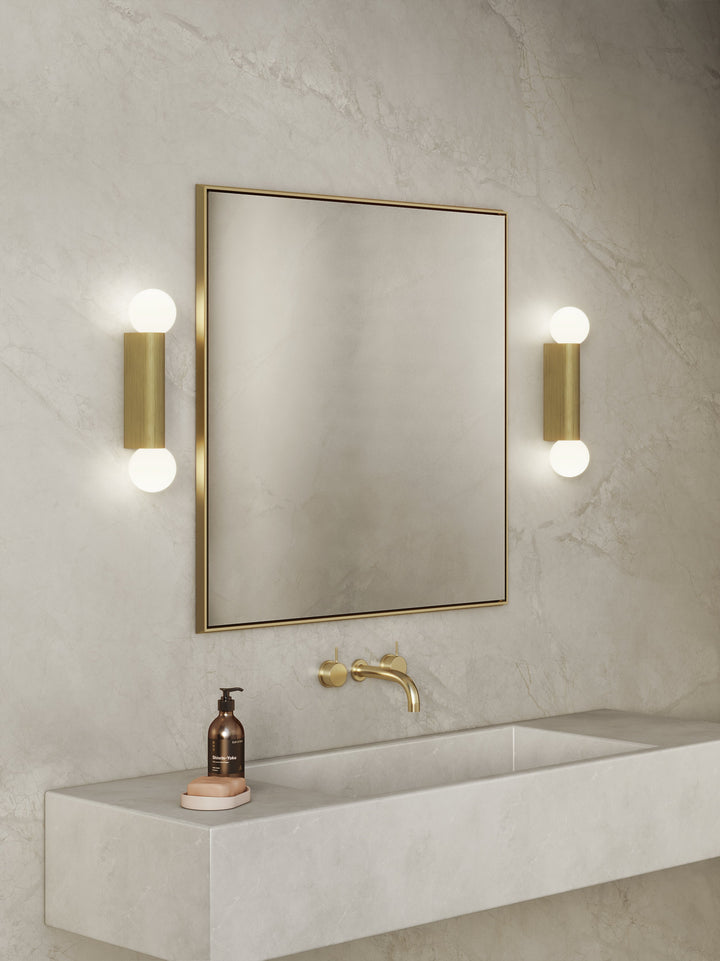Astro 1459013 Ortona Bathroom Twin Wall Light Matt Brushed Brass
