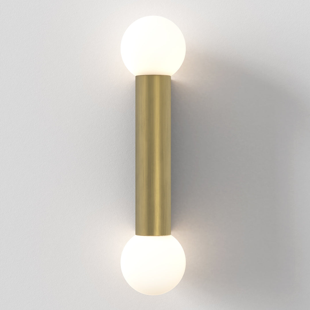 Astro 1459013 Ortona Bathroom Twin Wall Light Matt Brushed Brass