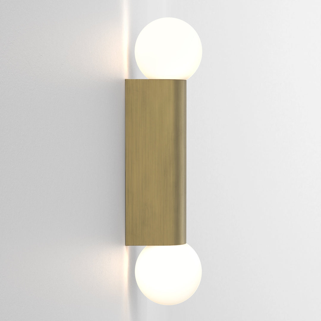 Astro 1459013 Ortona Bathroom Twin Wall Light Matt Brushed Brass