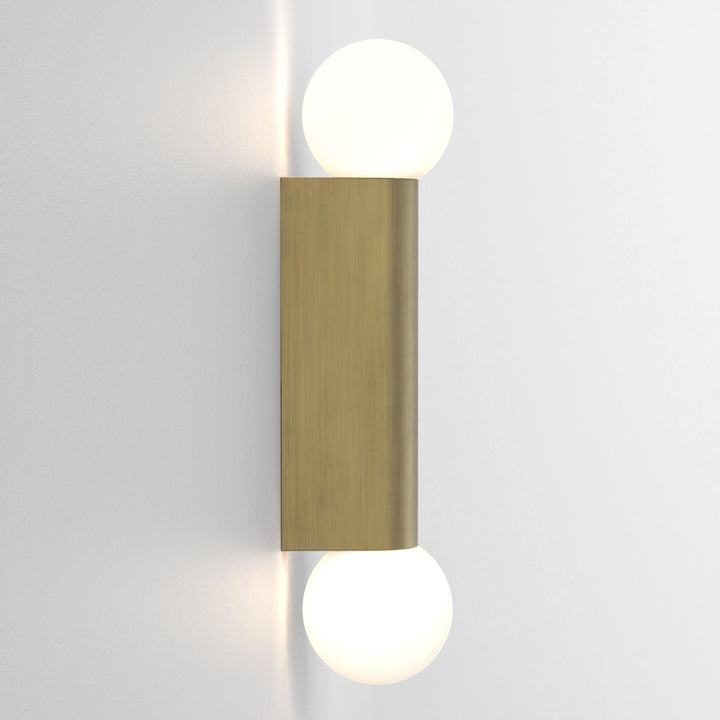 Astro 1459013 Ortona Bathroom Twin Wall Light Matt Brushed Brass