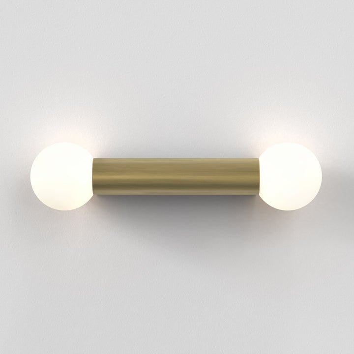 Astro 1459013 Ortona Bathroom Twin Wall Light Matt Brushed Brass