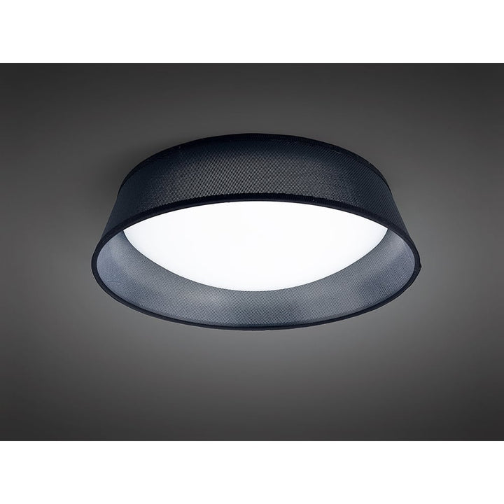Mantra M4965 Nordica Flush Ceiling 21W LED 45CM Black White Acrylic Black Shade (S)