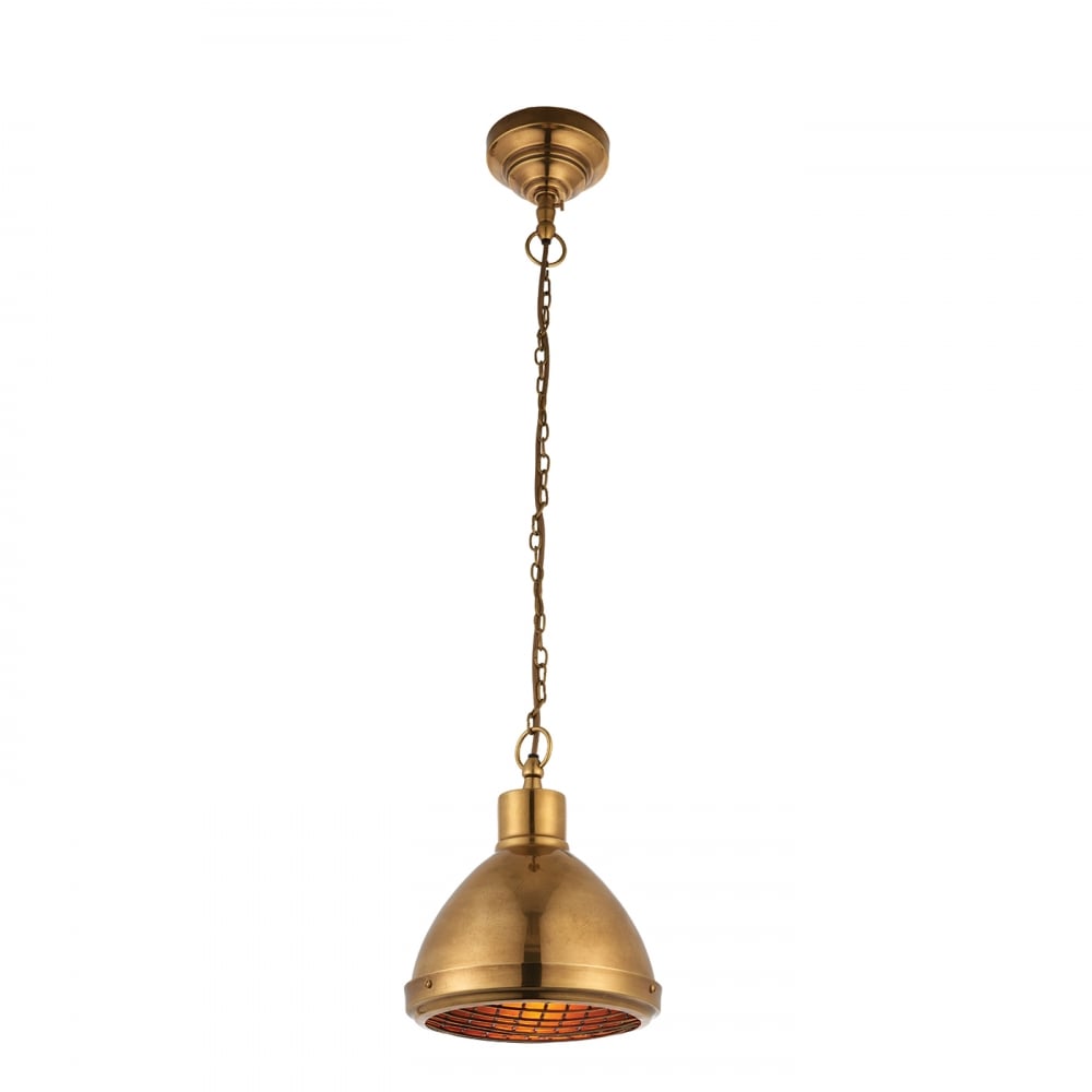Endon 69843 Carr Indoor Pendant Light Single Brass (SD)