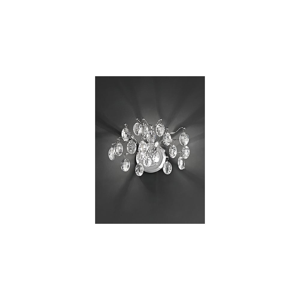 Franklite FL2326/2 Wisteria 2 Light Wall Bracket Chrome (S)