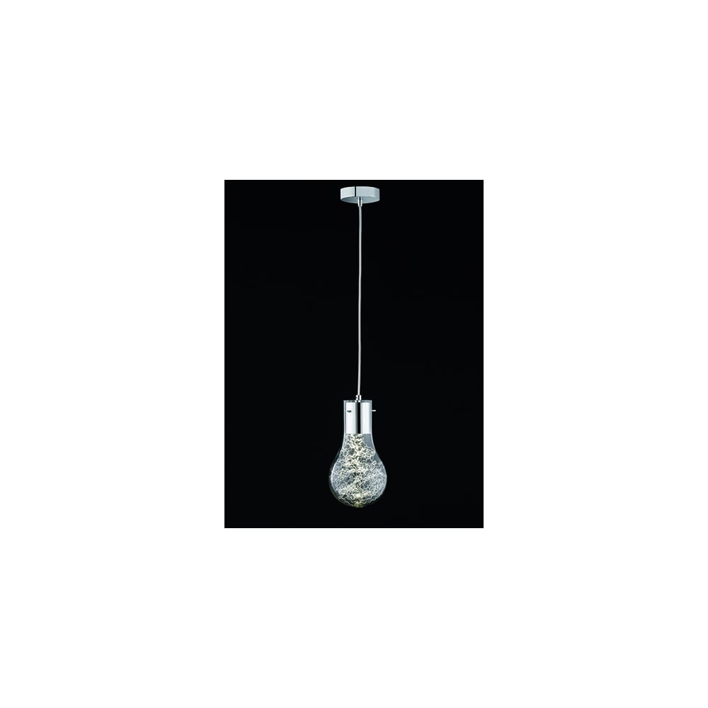Franklite FL2334/1 Frenzy 1 Light Pendant Chrome (SD)