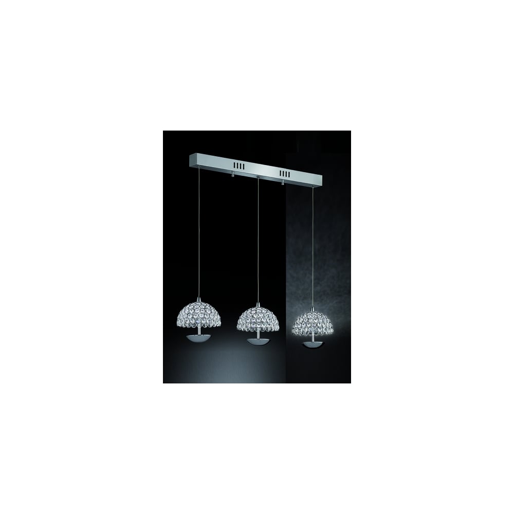 Franklite FL2349/3 Illusion 3 Light Pendant Chrome (SD)
