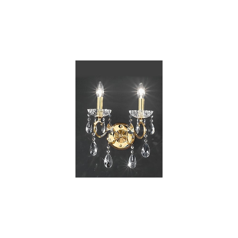 Franklite FL2159/2 Chiffon Wall Light Gold (SD)