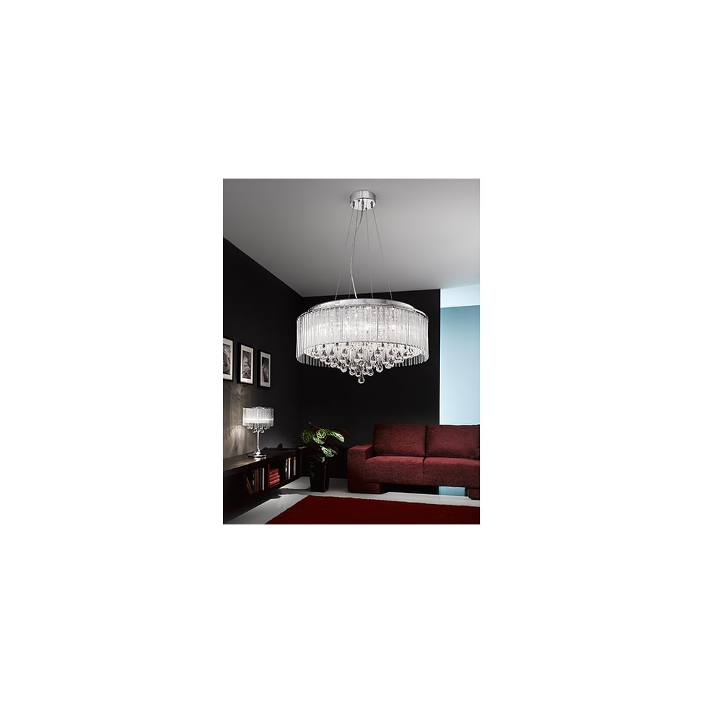 Franklite FL2161/8 Spirit 8 Light Pendant Chrome
