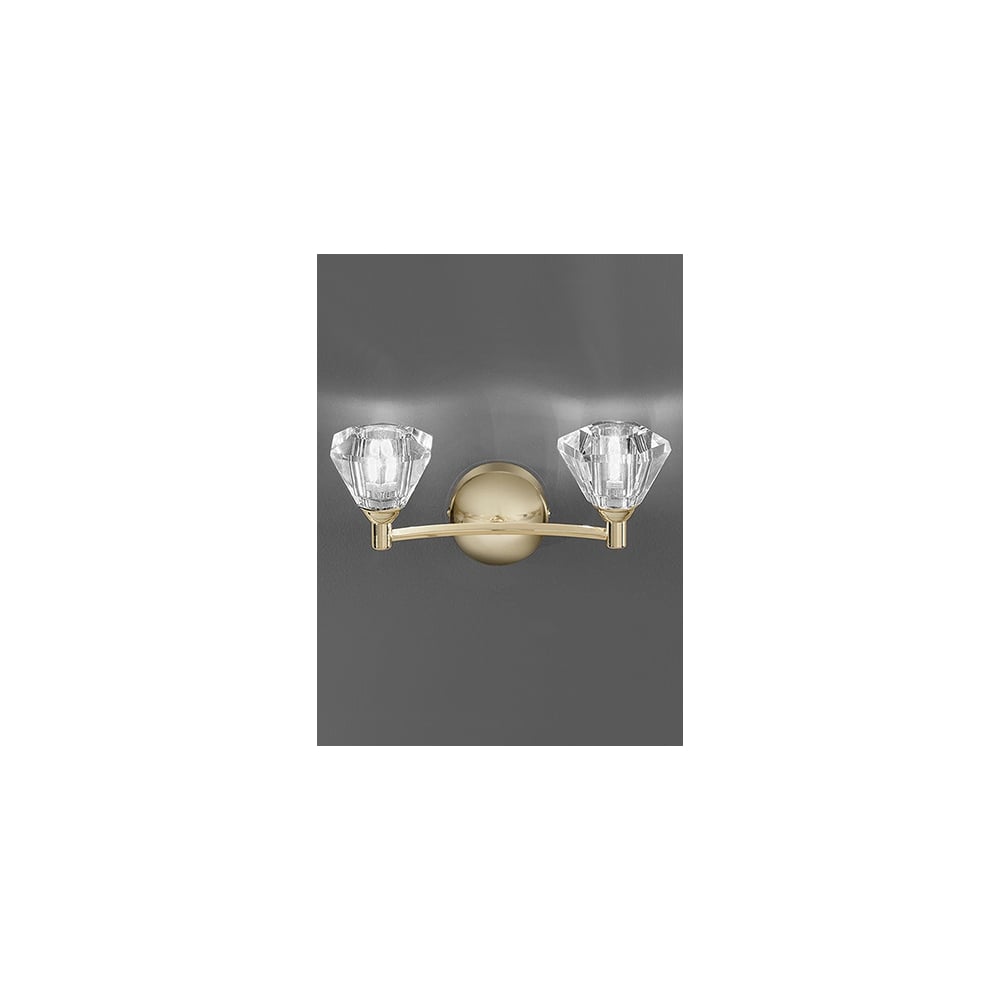 Franklite FL2230/2 Twista 2 Light Wall Bracket Brass (SD)