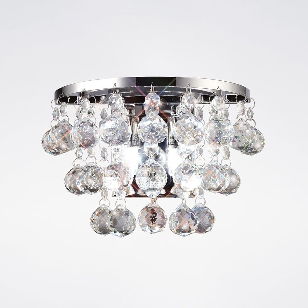 Diyas IL30014 Atla Chrome Wall Light (S)
