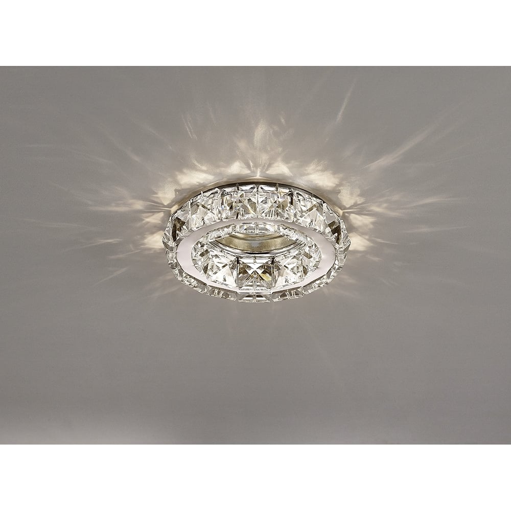 Diyas Diyas IL30836CH Galaxy GU10 Round Downlight Polished Chrome/Crystal (S)