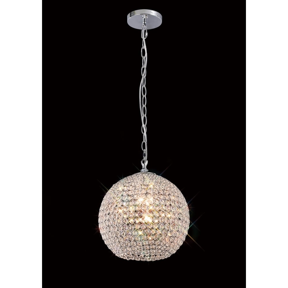 Diyas IL30192 Ava Pendant 5 Light Polished Chrome/crystal (S)