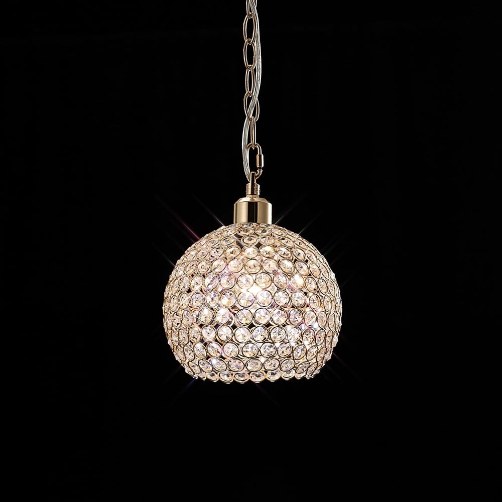 Diyas IL30762 Kudo Ball Shade French Gold/crystal Non Electrical (SD)