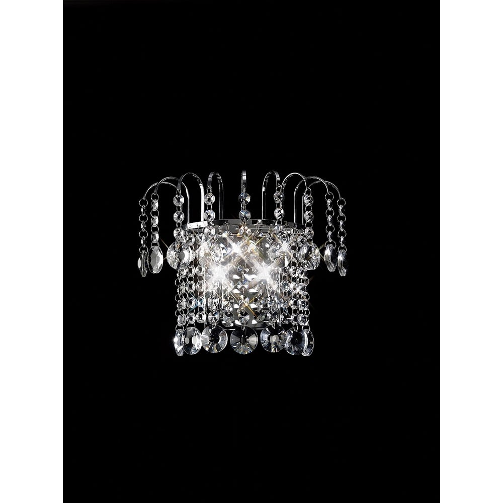 Diyas IL31052 Rosina Wall Lamp Polished Chrome/crystal (S)