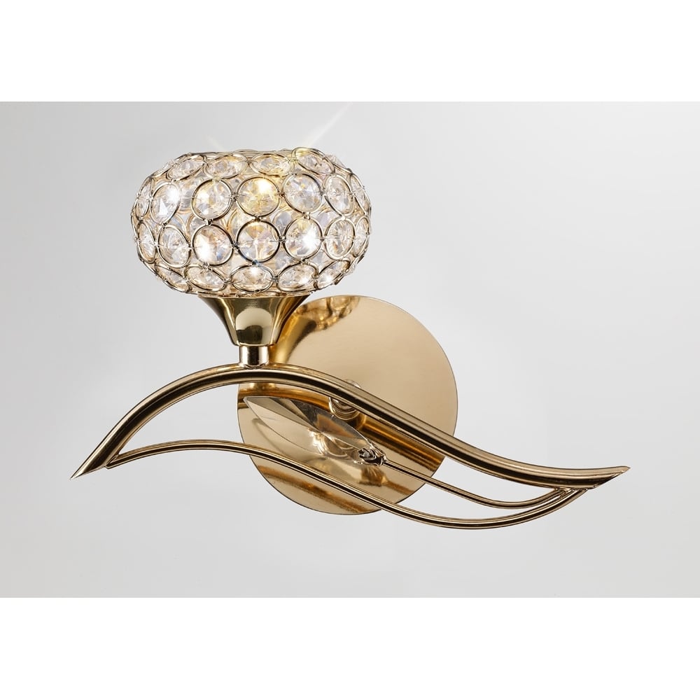 Diyas IL30961/L Leimo Wall Lamp French Gold/crystal (S)