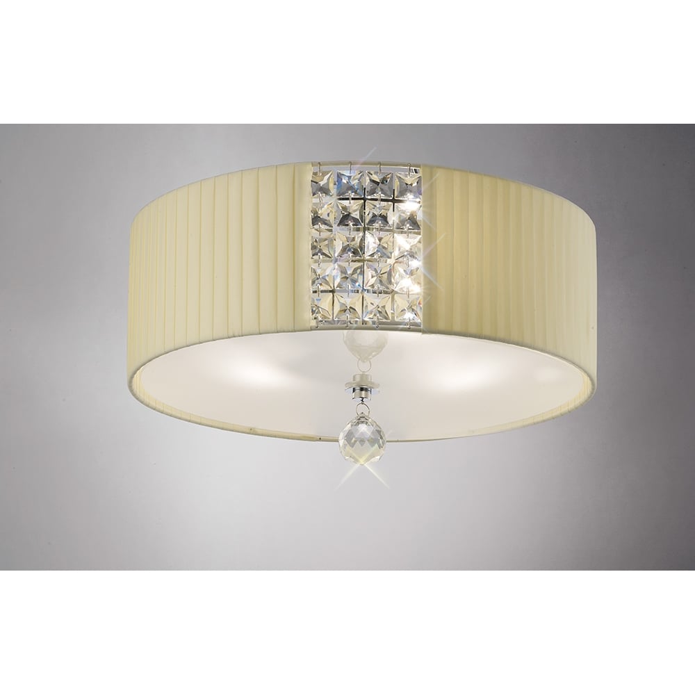 Diyas IL31172/CR Evelyn Ceiling Round Cream/crystal (S)