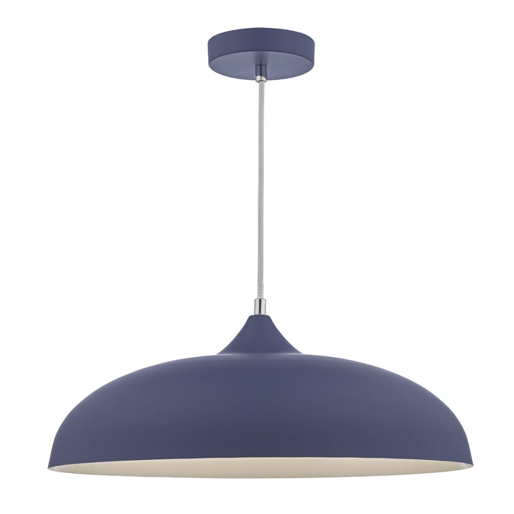 Dar Wisebuys Dar KAE0123 Kaelan 1 Light Pendant Blue And White (S)