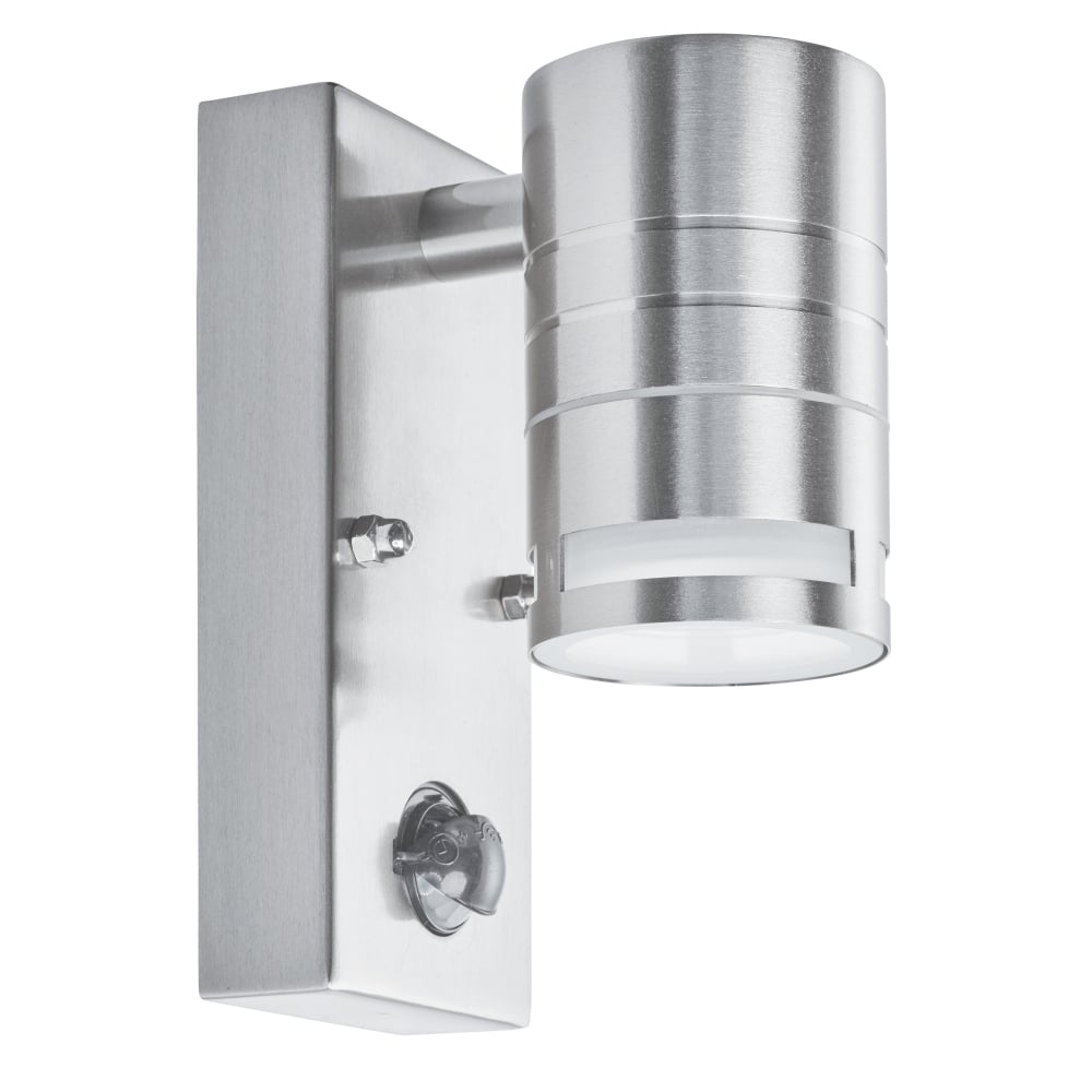 Searchlight 1318-1-LED Outdoor &amp; Porch LED 1 Light Pir Wall Bracket Stainless Steel Frosted Glass (S)