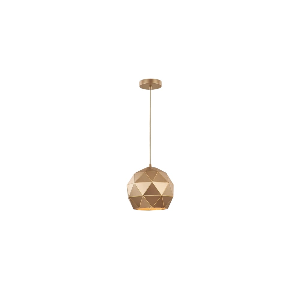 Franklite PCH149 Tangent 1 Light Pendant Gold Colour (SD)