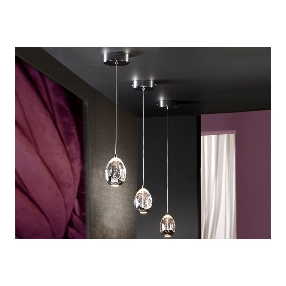 Schuller 784326 Rocio 1 Light LED Pendant Chrome Clear (S)