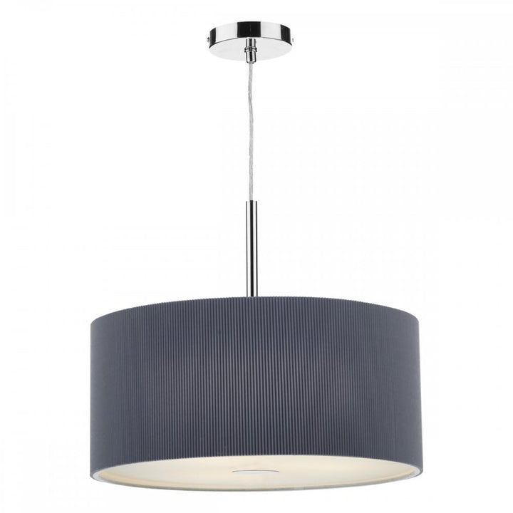 Dar ZAR1739 Zaragoza 3 Light Pendant Grey (S)