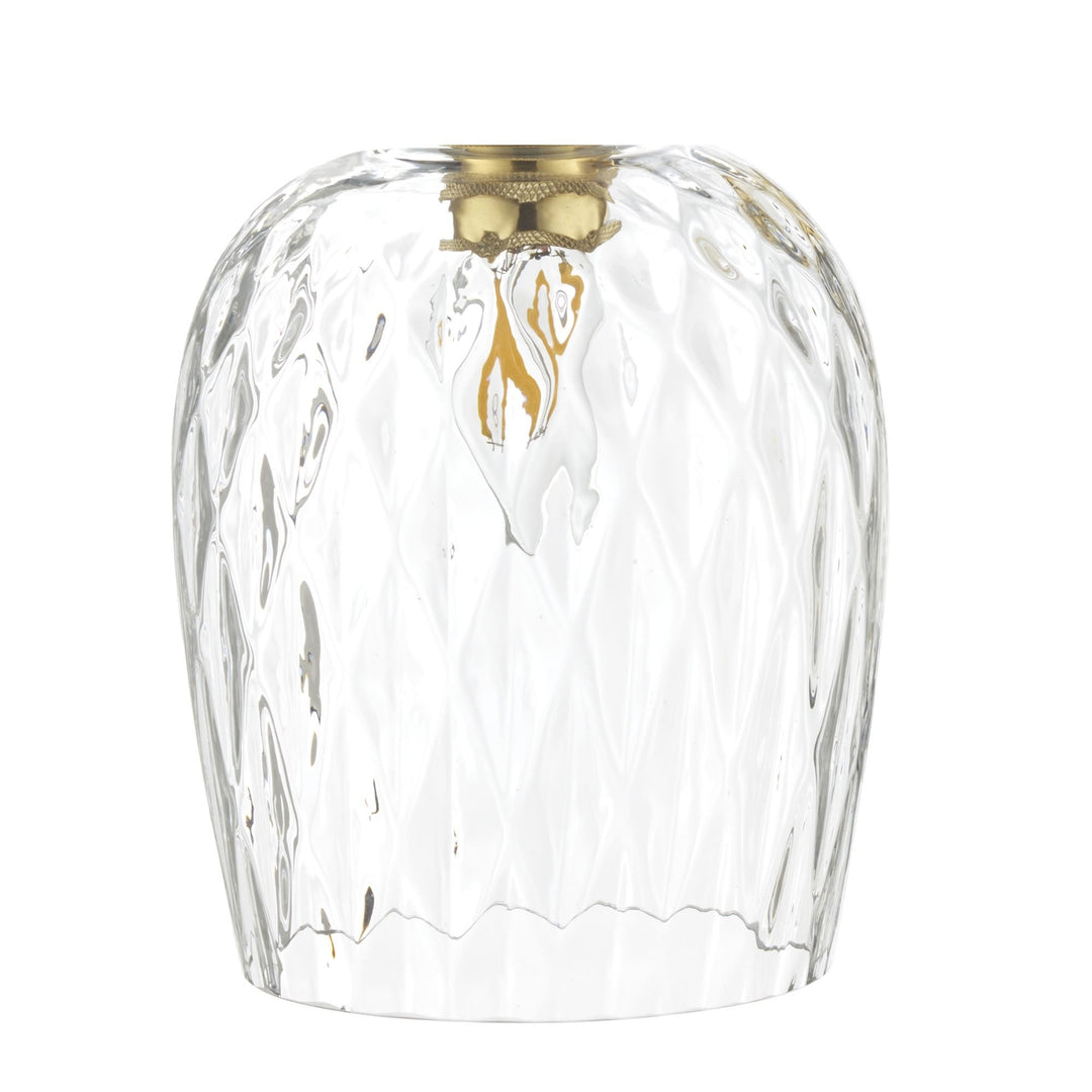 Dar Wisebuys Dar ACC863 Accessory Clear Dimpled Glass Shade Only (S)